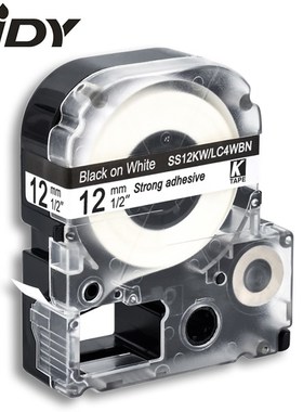 12mm Black on White SS12KW / LC-4WBN9 LC-4WBN LC4WBN compati