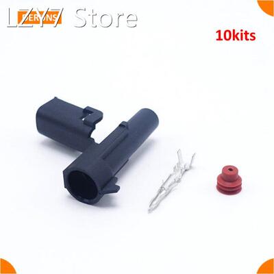 10 Kits Delphi Male 1Pin Auto Waterproof Electrical Wire Con