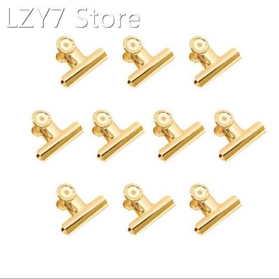 30 Pack 1 Inch Small Bulldog Hinge Clips, Metal Binder Paper