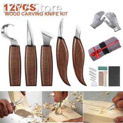 12pcs/set Durable Wood Carving Tool DIY Hand Chisel Woodwork