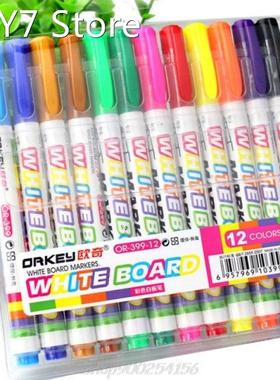 12Pcs 12 Colors White Board Maker Pen Whiteboard Marker Liqu