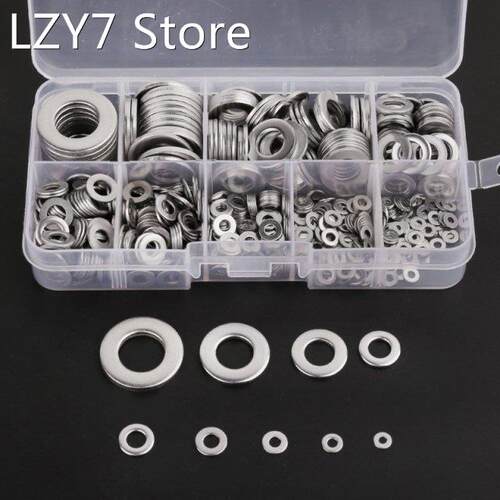 304 Stainless Steel Flat Washers Assortment Set Plain Ring F