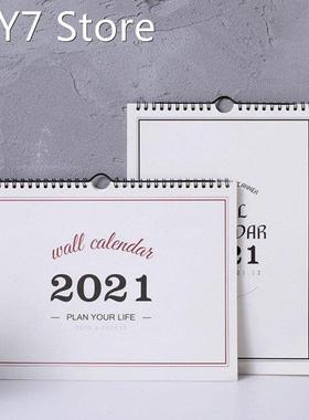 Wall Calendar Plan 2021 Simple Weekly Monthly Planner Agenda