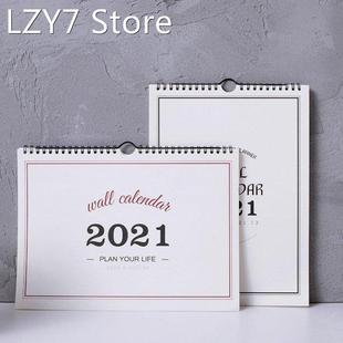 Wall Calendar Plan 2021 Simple Weekly Monthly Planner Agenda