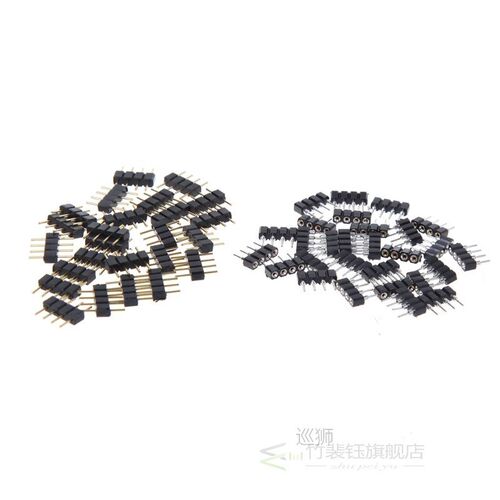 50 Pcs 4PIN Needle RGB LED Strip Connector Qualitied Male an
