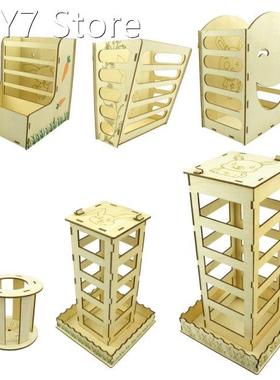 Rabbit Hay Feeder Bunny Hay Rack Wooden Hay Manger for Small