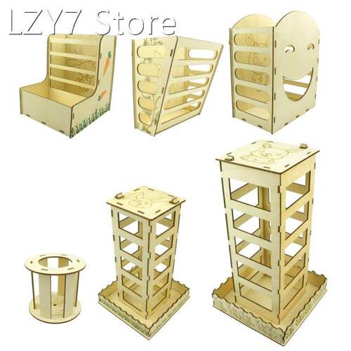 Rabbit Hay Feeder Bunny Hay Rack Wooden Hay Manger for Small