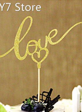 Love Heart Birtay Cake Toppers Cupcake Wrappers Happy New Ye