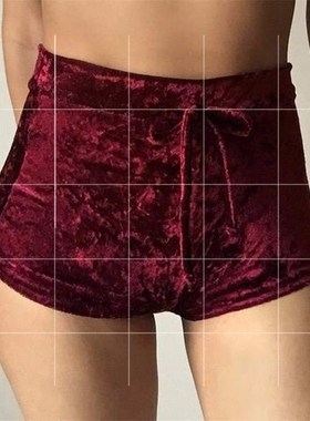 Pleuche short shorts color with tight buttock trunks提臀短裤