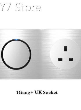 EU Standard Socket British Socket Double Panel Switch+ Socke