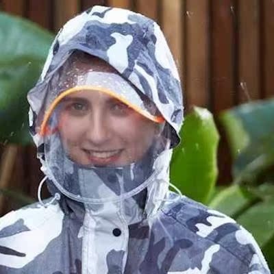 Reflective raincoat traffic safety suit [breathing raincoat