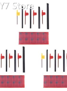 3 Set of 7/8/10/12mm Sclcr Lathe Boring Bar Tool Holder+10Pc