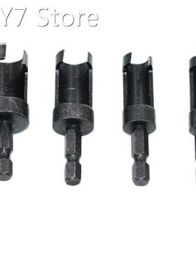 4Pcs Hex Shank Carbon Steel Round Drill Bit Wood Woodworking