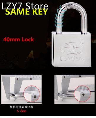 2 Pcs Same Key 40mm Stainless Steel Waterproof Antirust, Mul