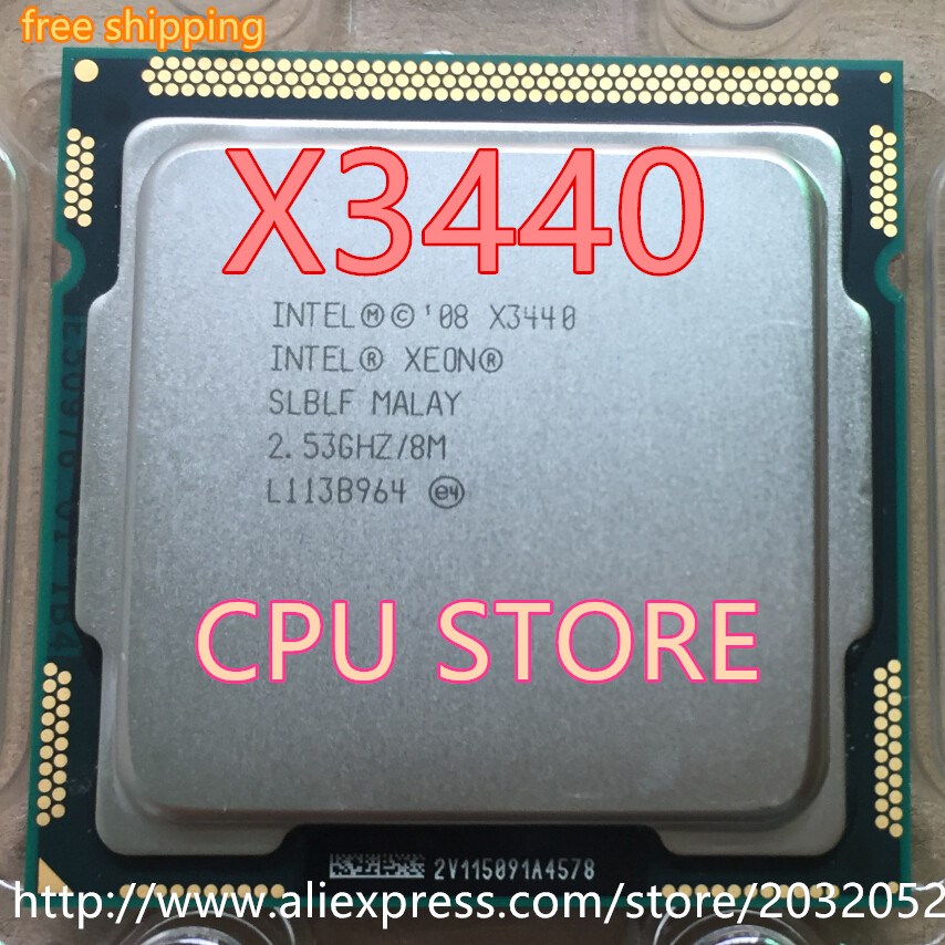 Xeon X3440 x3440 cpu, 2.53GHz LGA1156 8MB Quad-Core I5 6