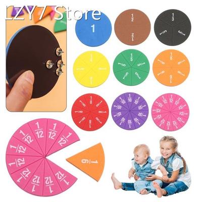 51Pcs Magnetic EVA Circular Numbered Fractions Mathematics T