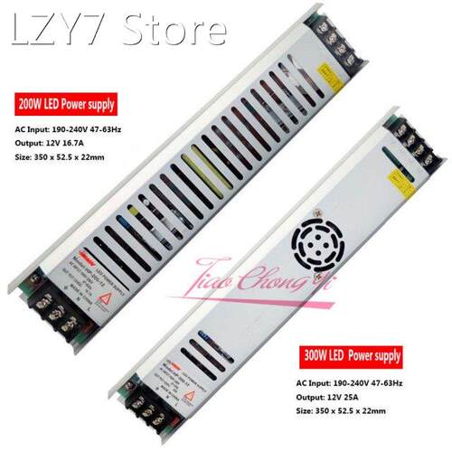 led power supply DC12V 200W 300W AC190-240V Lighting Transfo