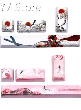 4 PCS 5-side Dye-sublimated PBT Five Sides Dye-Subbed Spaceb