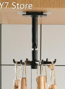 ABS Punch-free Hooks 360 Degree Rotatable Stable Wall Mounte