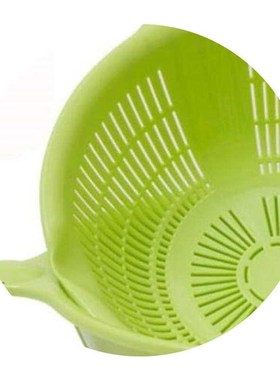 plastic long handle rice colander strainer filter green