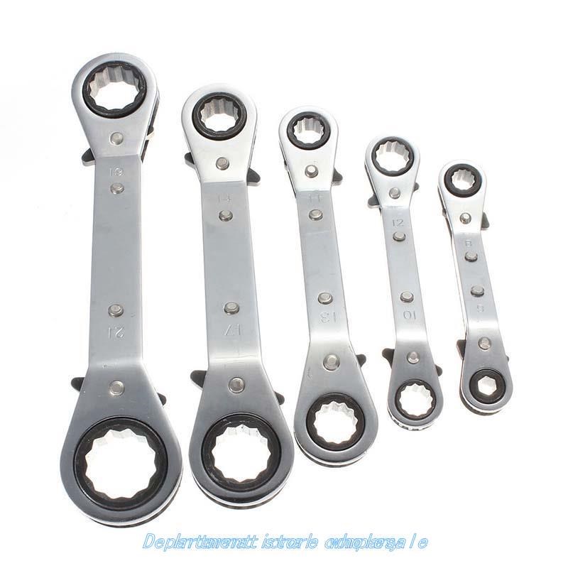 5PC OFFSET RATCHET RING WRENCH SPANNER SET METRIC