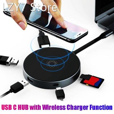 USB C Hub Wireless Charger Docking Station USB3.0+PD+HDMI-Co