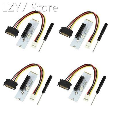 4 Pcs NGFF M.2 to PCI-E 4X Riser Card M2 Key M to PCIe X4 Ad