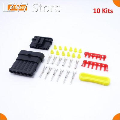 New Brand 6Pin Way Brand New 10Kits Sealed Hid Female Male E