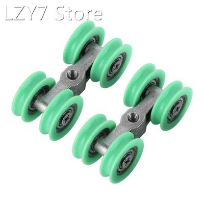 2Pcs U-Shaped Wheels Stainless Steel 4-Wheel Small Rollers S
