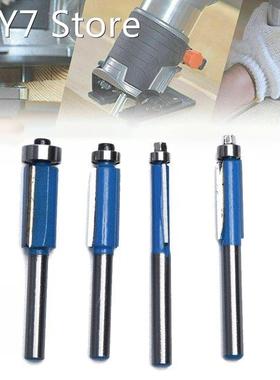 4Pcs/set 1/4 Shank Flush Trim Router Bit Wood Edge Cutting