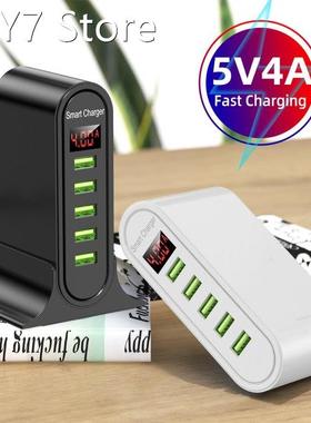 5 Port USB Charger HUB Multi USB Charging Station Dock Deskt