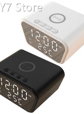 Creative Digital Alarm Clock with 10W Fast Wireless Charger