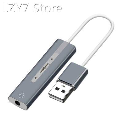 USB External Sound Card 3.5mm Audio Interface Microphone Hea
