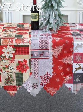 Christmas Fabric Printed Table Runner Household Table Cover