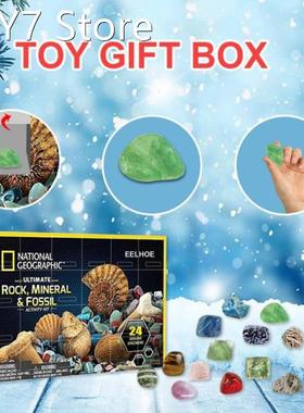 Christmas Advent Calendar 24Pcs/set Mineral Gift Box Funny C