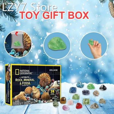 Christmas Advent Calendar 24Pcs/set Mineral Gift Box Funny C