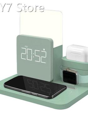 6 In 1 Wireless Charging Station With Bedside Lamp&A