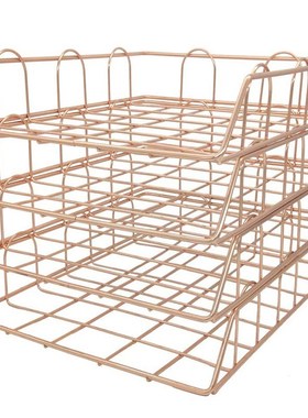 4 Pcs Metal File Tray Desk Accessorie azine Holder File Offi