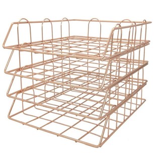 4 Pcs Metal File Tray Desk Accessorie azine Holder File Offi