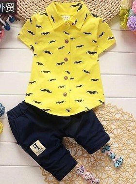 baby boy summer t-shirt  pants kids sets children suit 2pc
