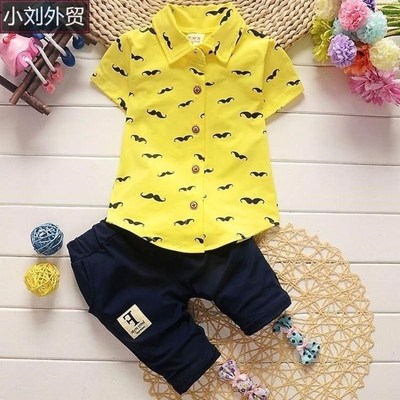 baby boy summer t-shirt  pants kids sets children suit 2pc