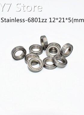 Stainless steel bearing 10PCS S6801ZZ 12*21*5(mm) free shipp