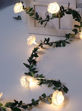 10/20/40leds Rose Flower led Fairy String Lights Battery Pow