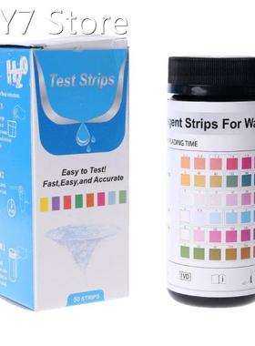 50pcs/100pcs Water Test Strips 6in1 pH Nitrite Alkalinity Ch
