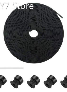 GT2 Open Timing Belt 6mm Width 5Meter Pure Rubber + 5Pcs Tim