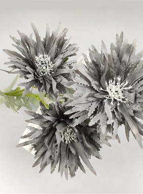 10P Fake Thorn Chrysanthemum (3 head/piece) Simulation Melal