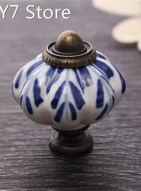 34mm Hand Painted Ceramic Pumpkin Bedroom/Cupboard/Cabinet K