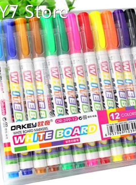 12 Colors Whiteboard Marker Non Toxic Dry Erase Mark Sign Fi