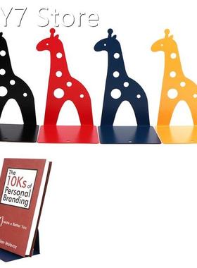 2 Pcs/Set Cute Giraffe And Elephant Book Stand Cartoon Metal