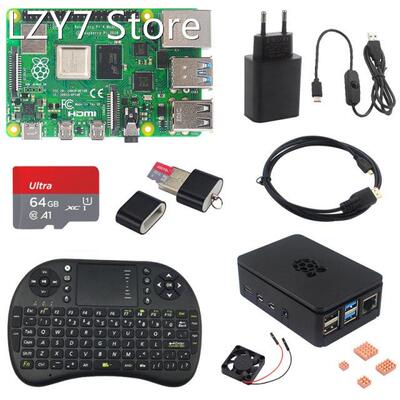 Raspberry Pi 4 Model B Kit 2 4 8 GB RAM + Case + Fan + Heats